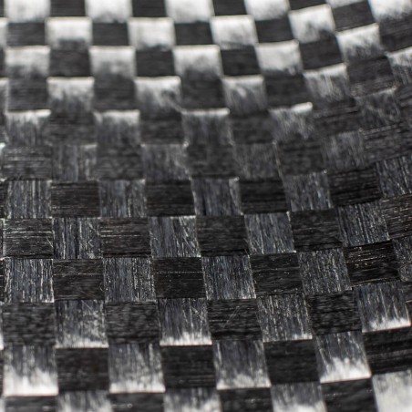 Tejido de Carbono Alu2 Spread Tow Tafetán 160 g/m2 (efecto aluminio), ancho 100 cm