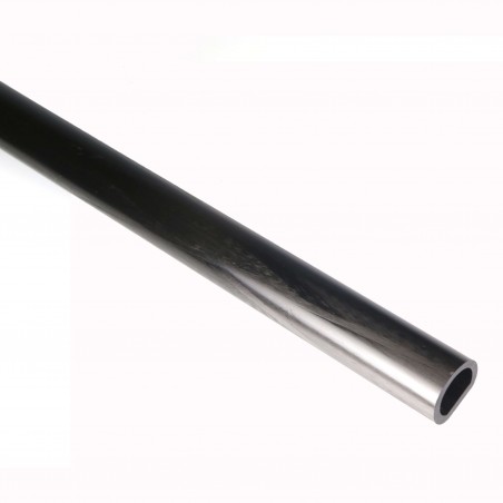 Tubo en D de Fibra de Carbono, ∅ ext. 29,9 mm, ∅ int. 26,1 mm, 22 mm (longitud 1000 mm)