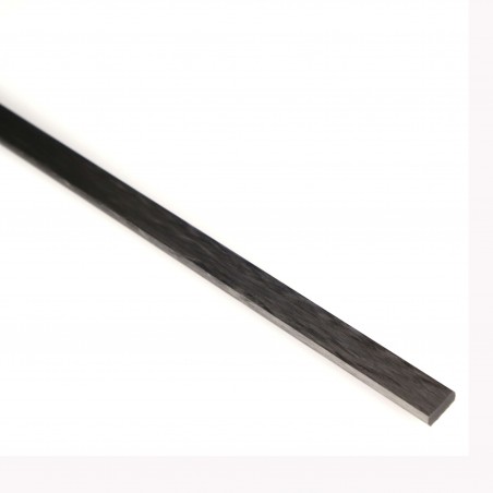 Ruban en fibre de carbone avec bords arrondis 10 x 4 mm (longueur 1000 mm)