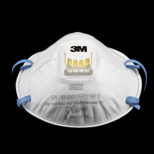 Mascarilla desechable 3M con válvula de protección FFP2