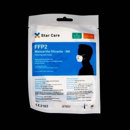 Mascarilla filtrante Starcare con protección FPP2 - NR