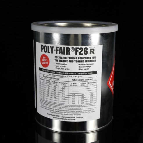 Poly-Fair® F26 Massa de poliéster para modelos e reparos de barcos
