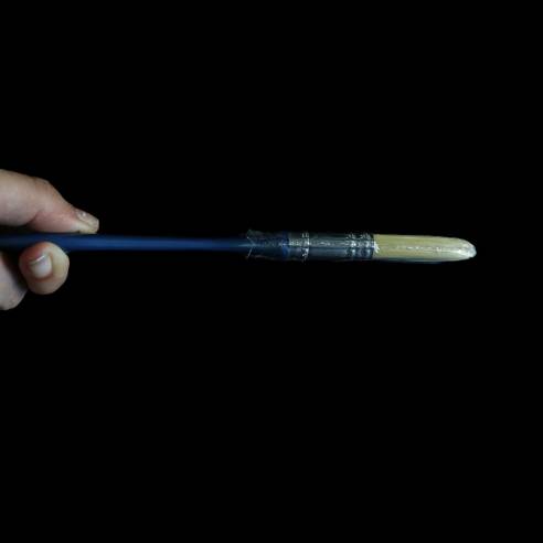 Pennello piatto a doppia tavolozza con manico blu 18