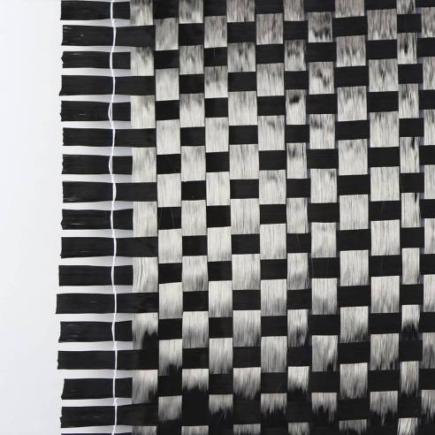 200 gsm Plain Spread Tow Carbon Fabric ST 200 12K, 100 cm