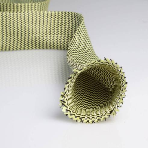 Schlauchgewebe aus Carbon und Aramid 37 g/m, Durchmesser 40 mm