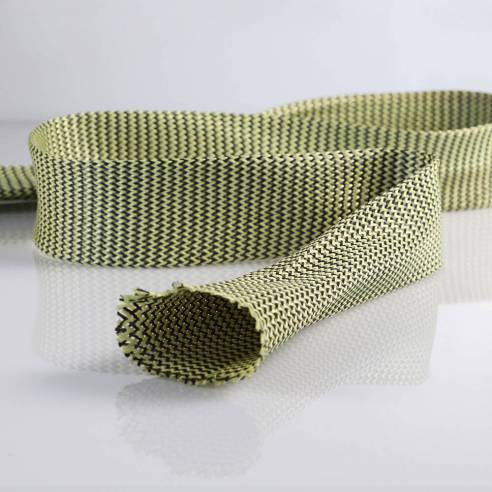 Carbon-Aramid Braided Sleeve 37 g/m, diam. 40mm