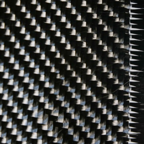 Tissu carbone Sergé 2x2  650 g/m2 12K SPOT, largeur 125 cm