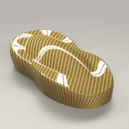 Tissu de Carbone Coloré Sergé Hypetex  Malabar 260 g/m2, 3K, largeur 125 cm