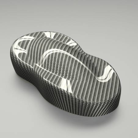 Tessuto di Carbonio Colorato Hypetex Titanium 260 g/m2, twill 3k, larghezza 125 cm