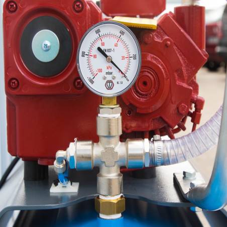 Computer-vakuumpumpe 21 m3/h, tank 100 liter, räder und konto-stunden-rezeption