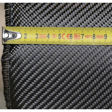 Carbon-gewebe twill 2x2 - 3K, 240 g/m2 mit Polyamidgarn WF1, 100 cm