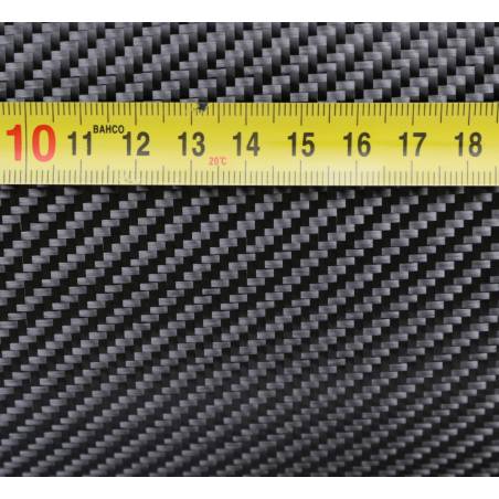 Carbone tissé en sergé de 2x2 3K et 240 g/m2 avec une fixation de fil de polyamide WF1, 100 cm
