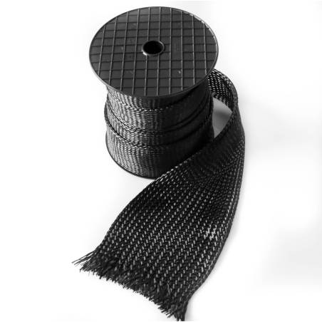 Carbon-Matrix-Tüll 6K +-45º mit 81 g/m, Durchmesser 120 mm (1 kg)