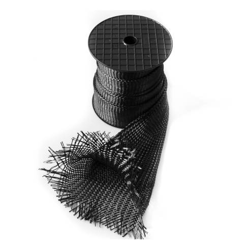 Malla de carbono tubular 6K de 81 g/m, diámetro 120 mm