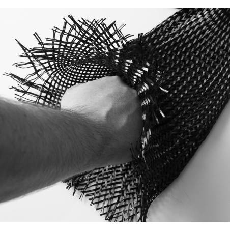 Maille de Carbone Tubulaire 6K +-45º de 326 g/m, diamètre 150 mm (1 kg)