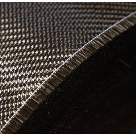 Teçido de carbono sarja 2x2 CWEAVE 245T 3K HS/P18 com fixação epóxi, largura 110 cm (SPOT)