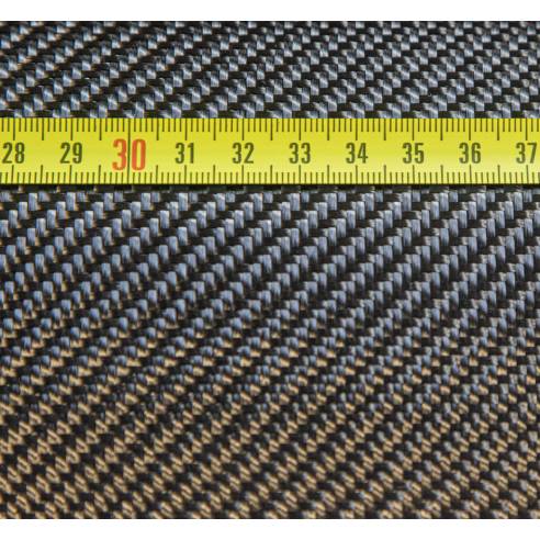 245 g/m2 Carbon-Gewebe 2x2 Twill CWEAVE 245T 3K HS/P18 mit Epoxidfixierung, 110 cm Breite (SPOT)
