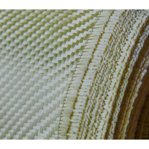 Tessuto in aramide (Kevlar) sarga 2x2 173 g/m2 (SPOT), larghezza 130 cm