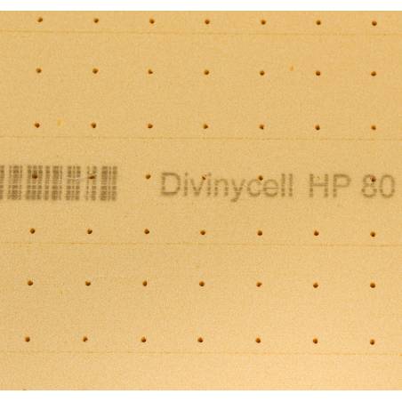 Schaum Divinycell PVC-H80 PFC ODC 45 mm / Perforierter mit einseitigen Schnitten