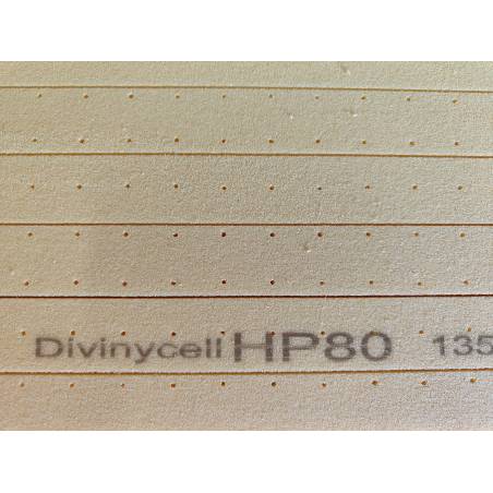 Espuma de PVC Divinycell H80 PFC ODC 15 mm / perfurada e cortes unidirecionais
