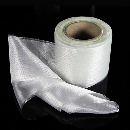 Plain weave UTE silionne glass fabric tape 80 g/m2, 10 cm