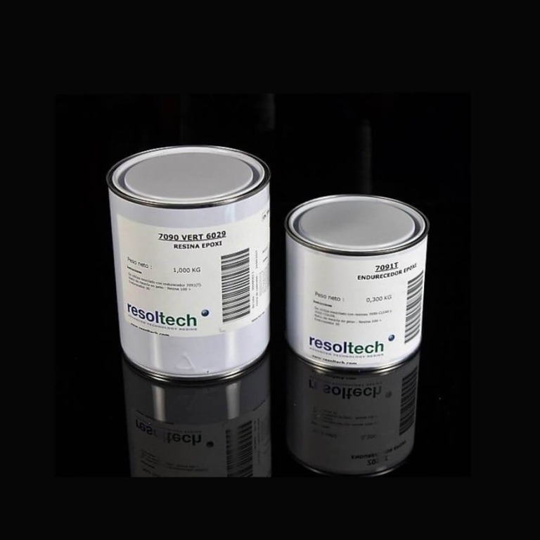 Gel coat epoxi Resoltech 7090 verde RAL 6029 para moldes o piezas