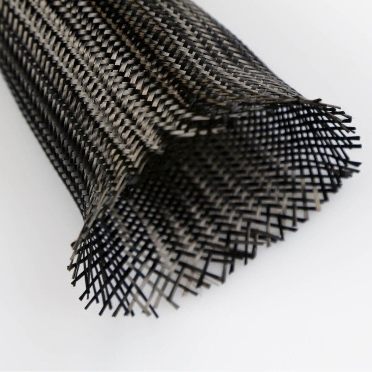 Maglia tubolare in carbonio3K di 25 g/m, diametro 45 mm