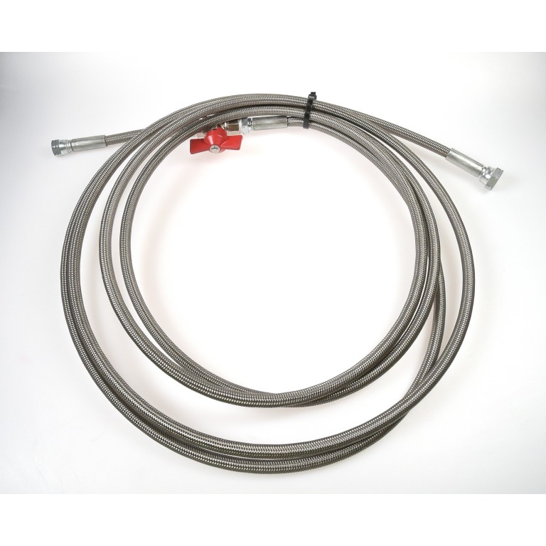 Manguera Trenzada de Acero Inoxidable para aplicación a Spray de Adhesivo TensorGrip M01, 4 metros