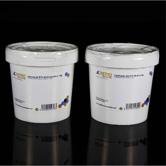 Silicone para moldes de curado por adição ZA RTV 20-45 YELLOW Shore A 20
