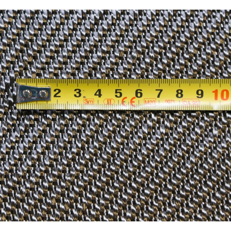 Teçido de carbono de 446 g/m2 sarja 2x2 12K+3K SPOT, largura 120 cm