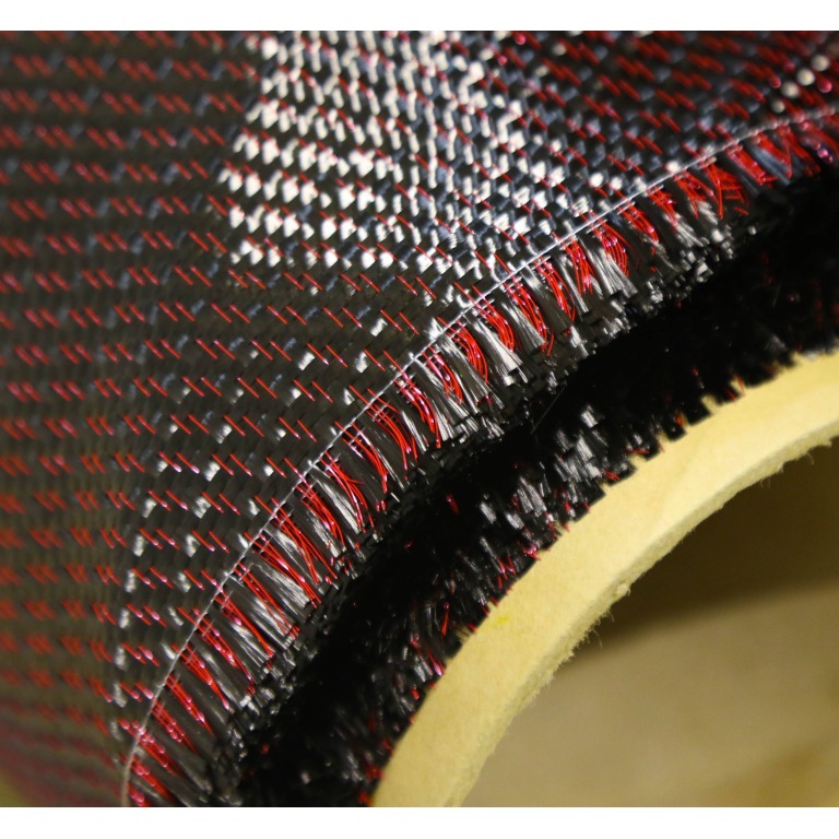 300 g/m2 Twill Carbon Fabric/Fibre 300T Red Thread