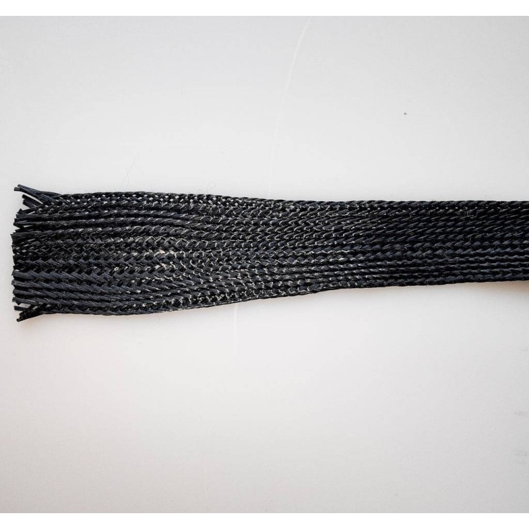 300 g/m2 Black Aramid Flatbraid , width 25 mm