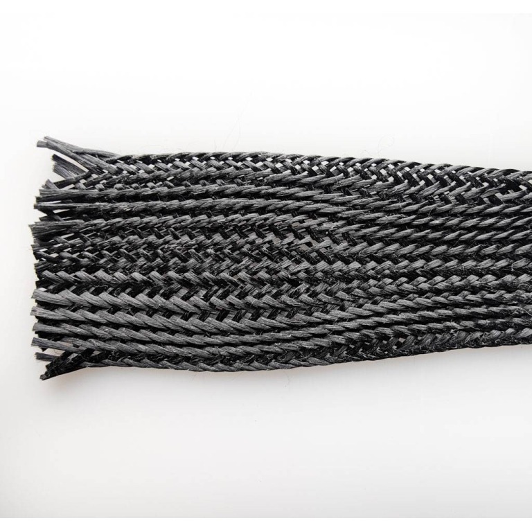 300 g/m2 Black Aramid Flatbraid , width 25 mm