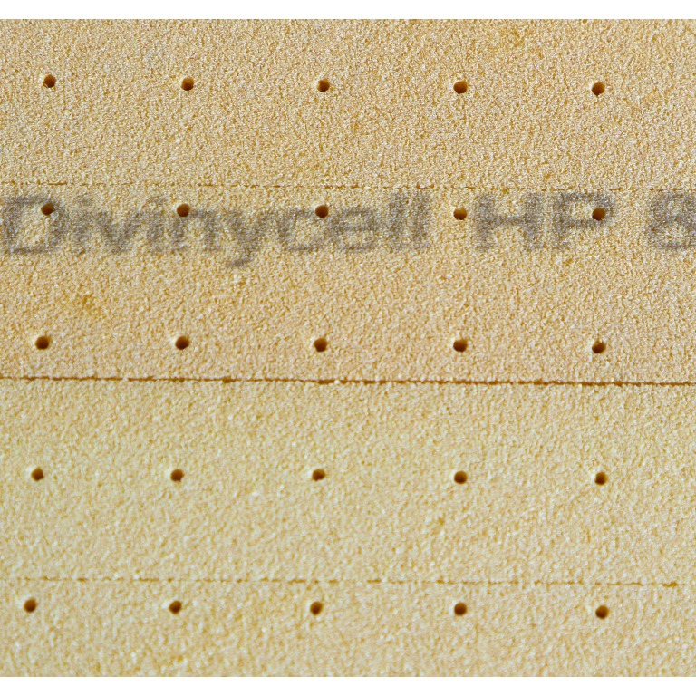 Mousse de PVC Divinycell H80 35 mm PFC ODC perforée et découpes unidirectionnelles